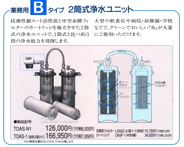 キッツマイクロフィルター 【業務用】OASF-1 交換カートリッジ 浄水器 浄水器、整水器